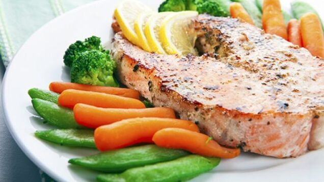 fisk och grönsaker för en ketogen diet