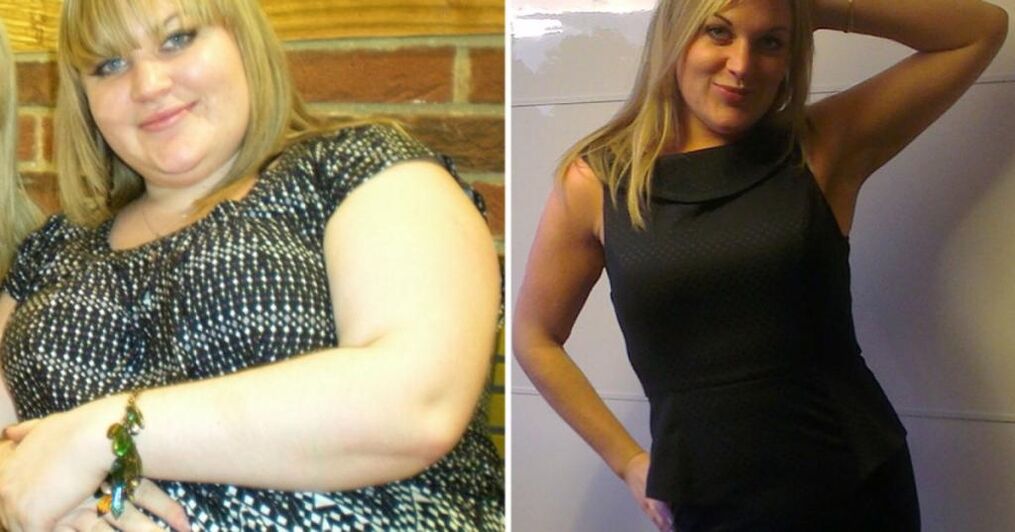 före och efter bilder på den lata dieten